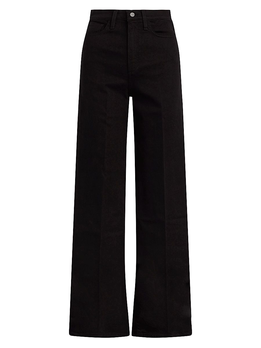 Women's The Mia High-Rise Wide-Leg Jeans - Black - Size 31