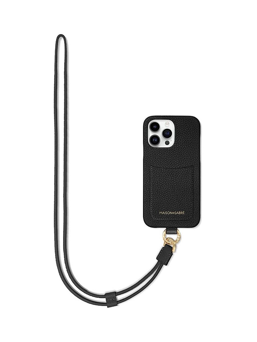 Sling Phone Case (iPhone 14 Pro) - Black Caviar