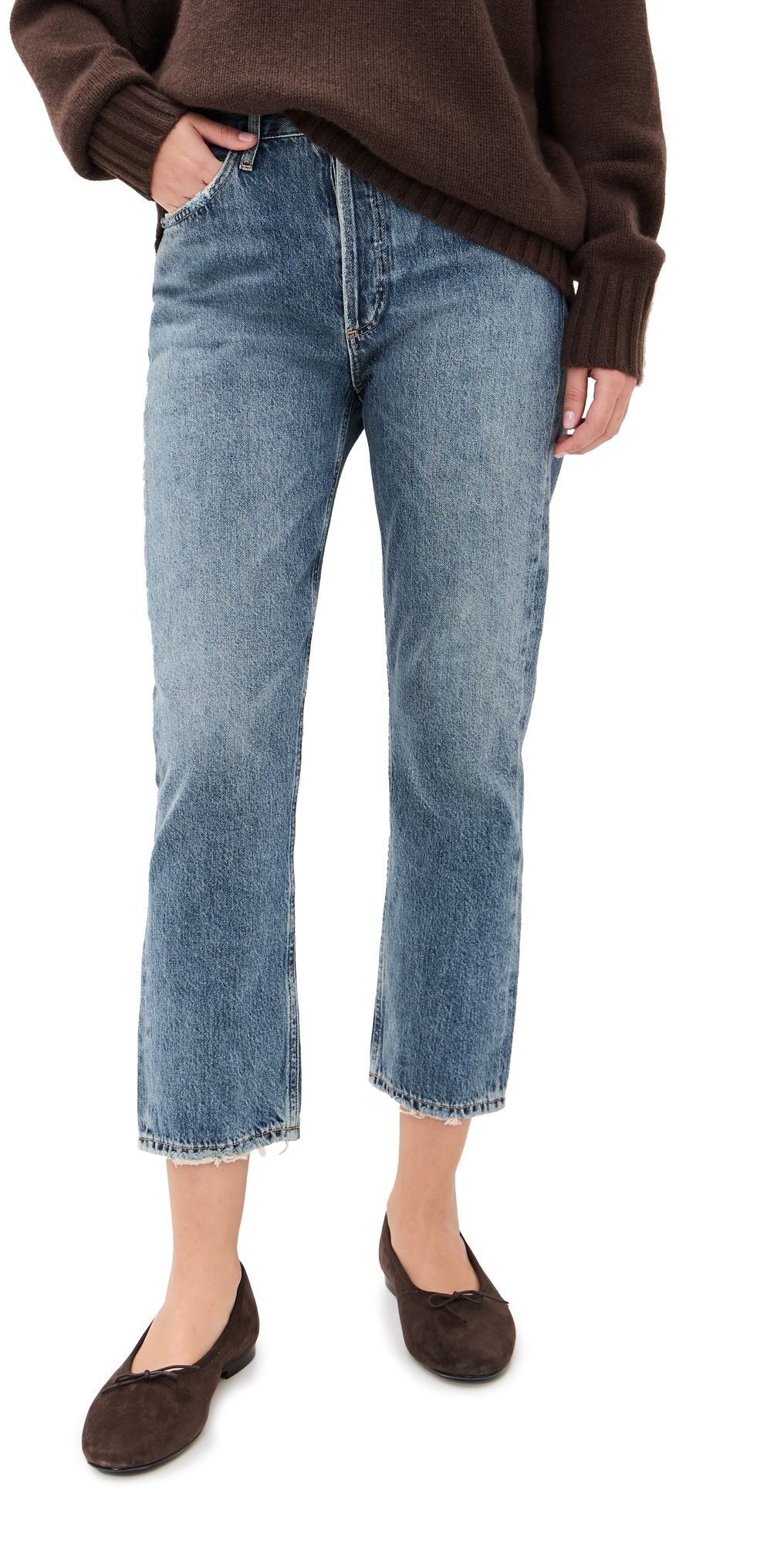AGOLDE Riley High Rise Straight Crop Jeans Frequency 26