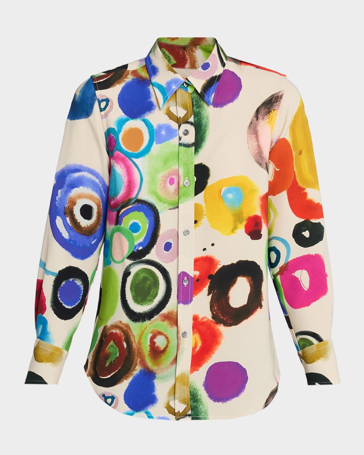 Take The Reins Silk Button-Down Shirt