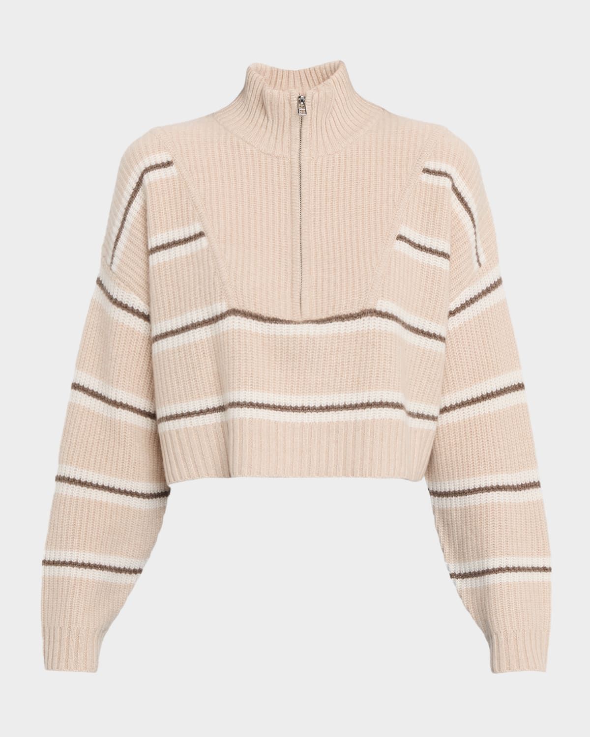 Hampton Stripe Cashmere Cropped Sweater
