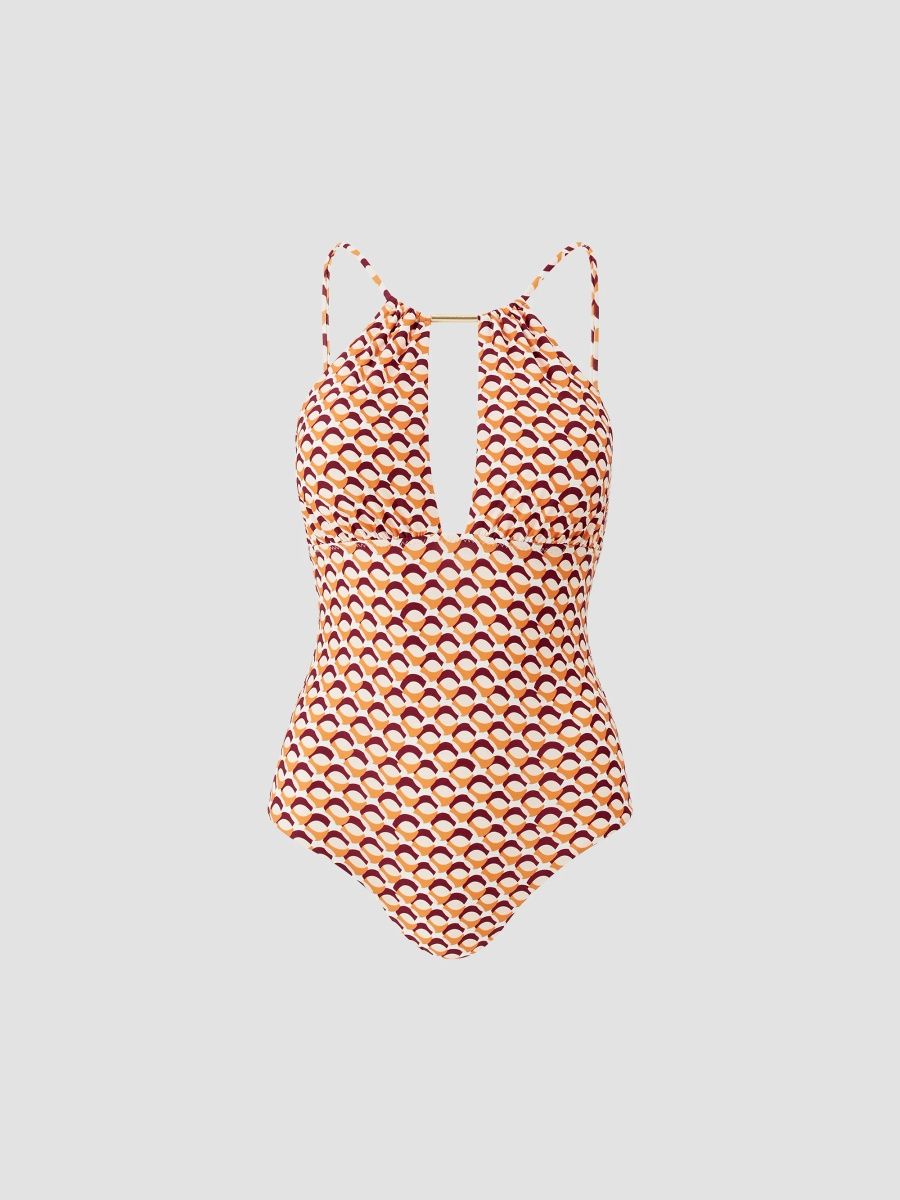 Melissa Odabash Women's Surfside Keyhole One-Piece Swimsuit - Retro - Size 12