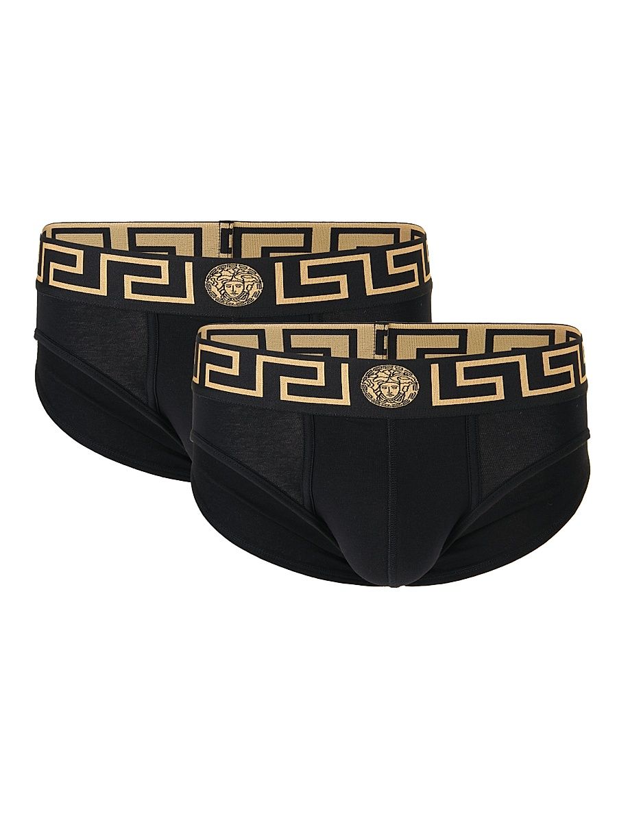 Men's Iconic 2-Pack Briefs - Black Gold - Size XXL