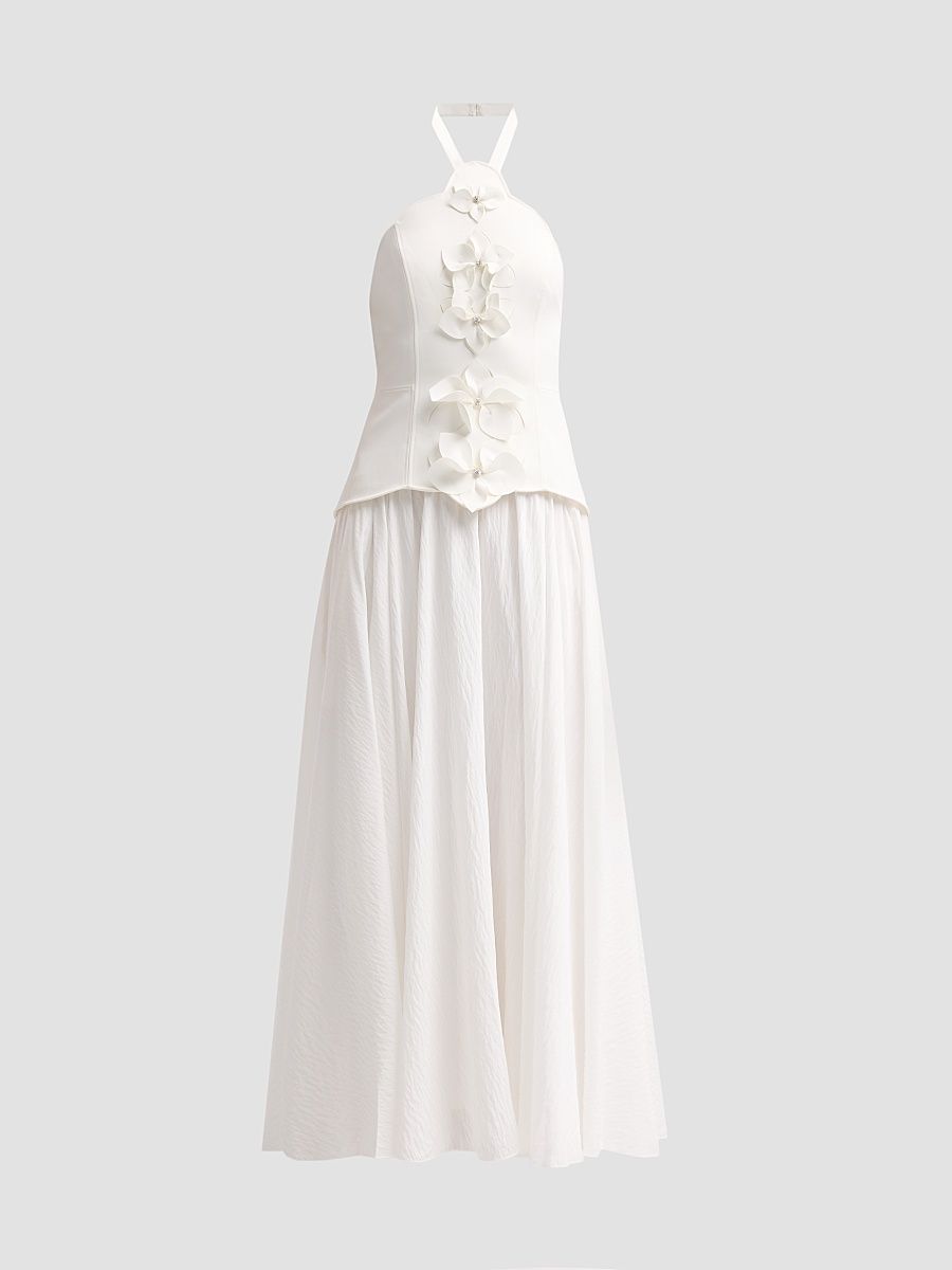Women's Femme Fatale Milliken Maxi Dress - Ivory - Size 12