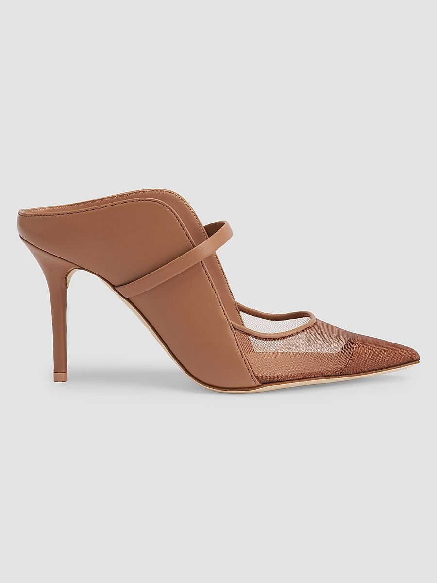 Women's Maureen Arc 85MM Leather Mules - Blush Beige - Size 11