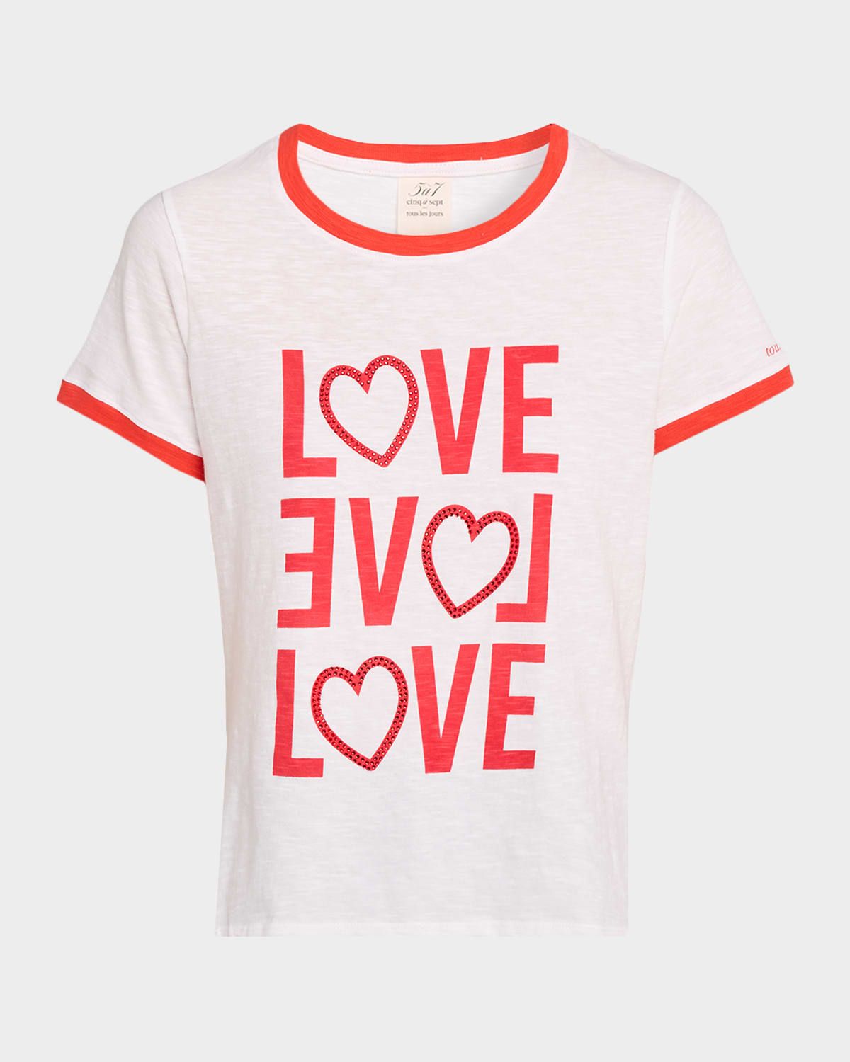 Rhinestone Love Ringer Tee