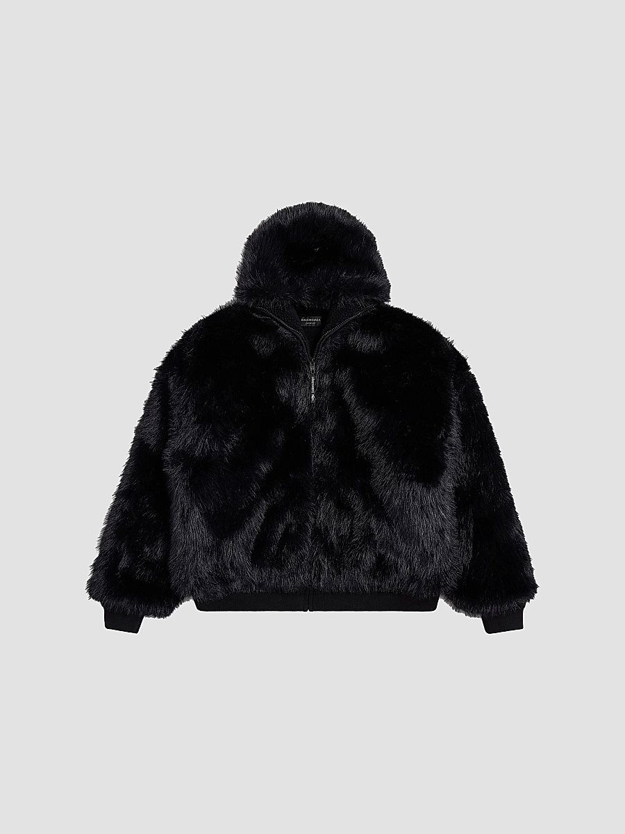 Balenciaga Women's Ski Zip-Up Hoodie - Black - Size XS