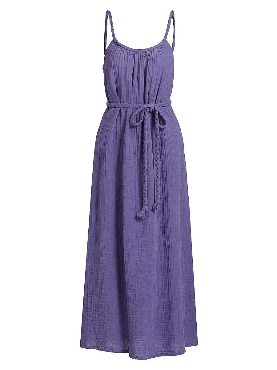 Women's Braiden Textured Maxi Dress - Skipper Blue - Size Small