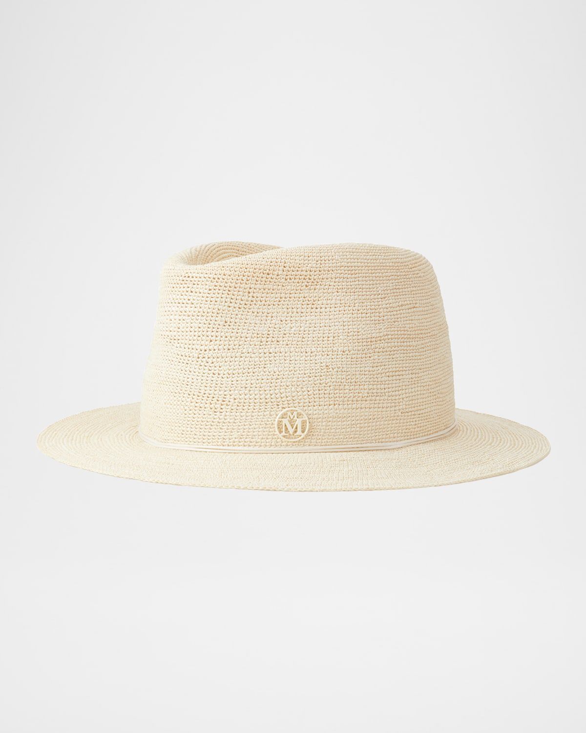 Andre Crochet Straw Fedora Hat
