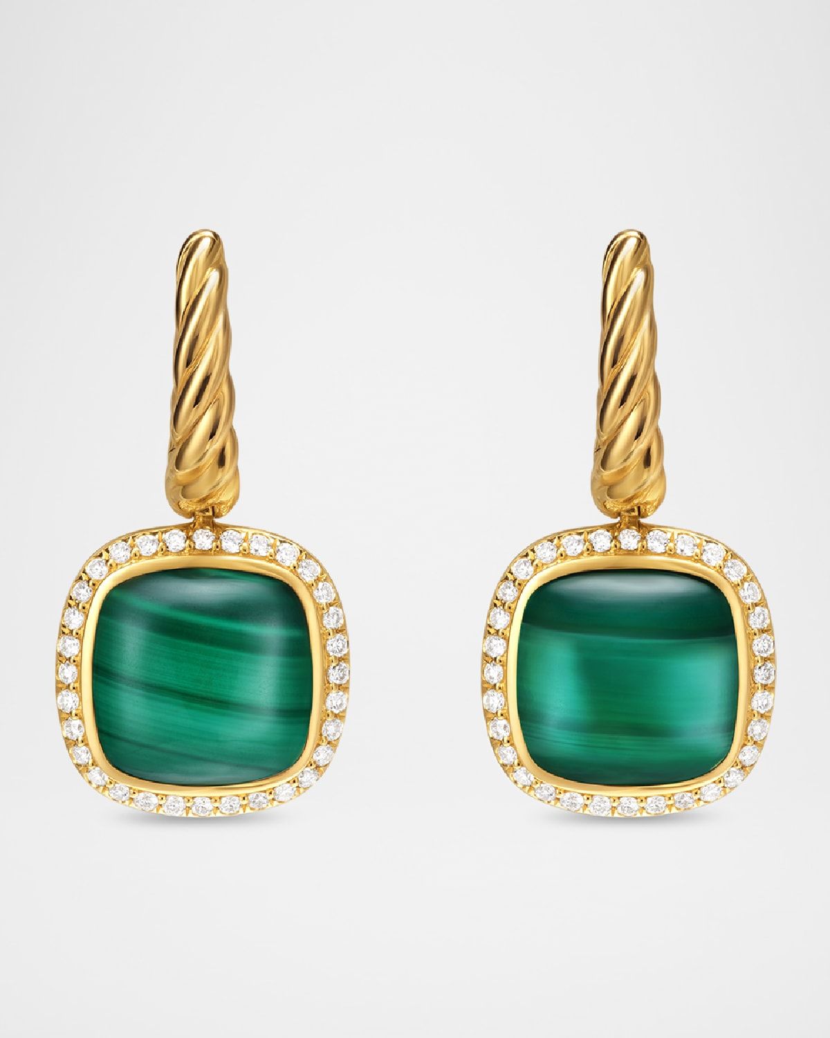 Albion Drop Earrings with Gemstones and Diamonds in 18K Gold
