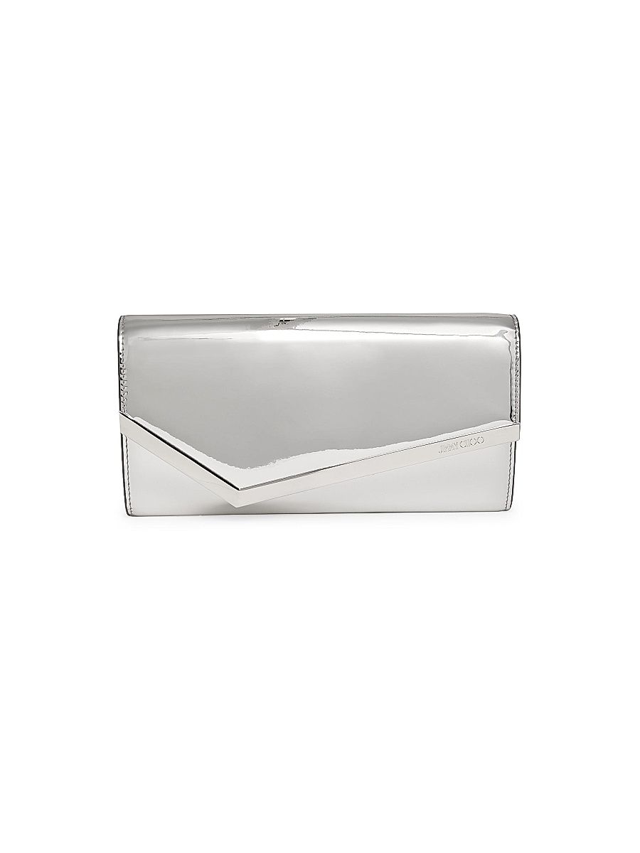 Women's Emmie Metallic Leather-Blend Clutch - Silver