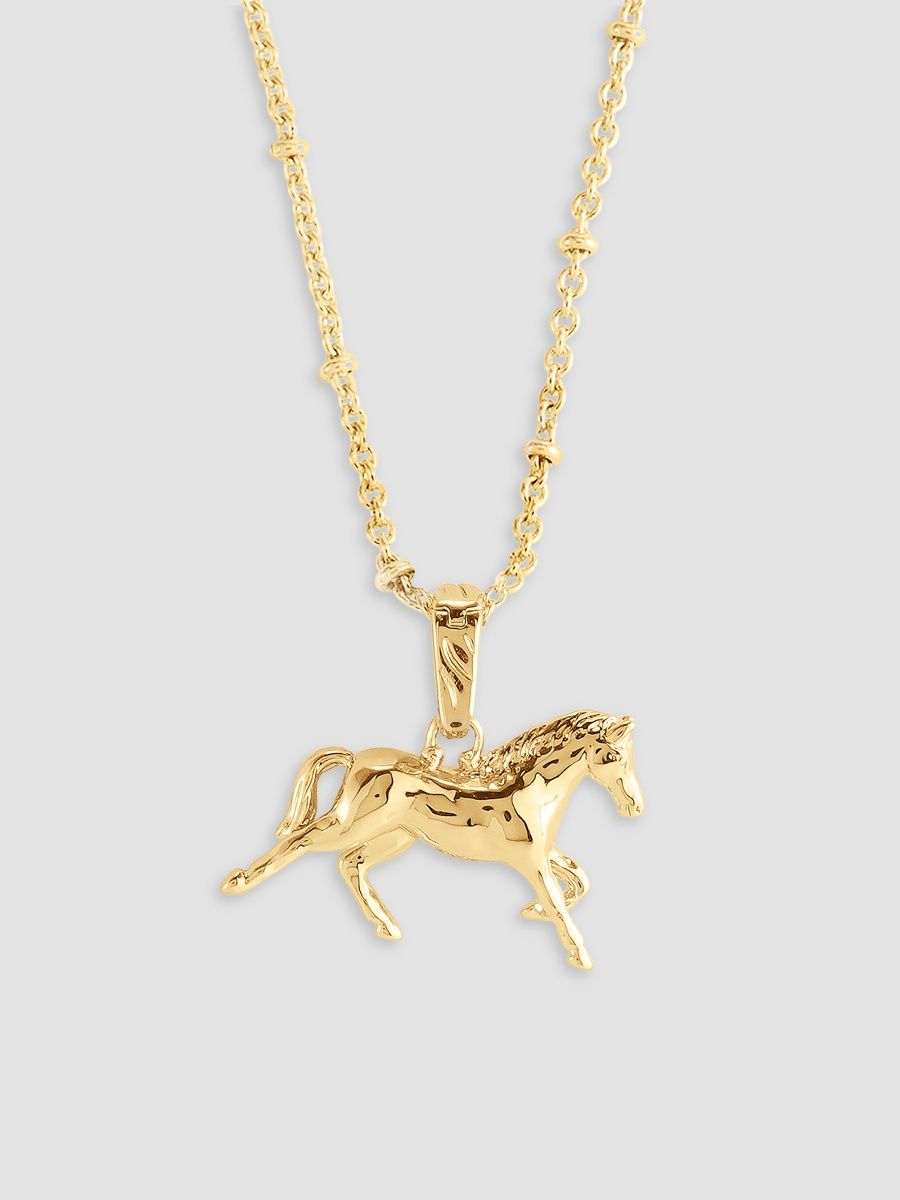 Anabel Aram Women's Cheval 18K-Gold-Plated Horse Charm - Yellow