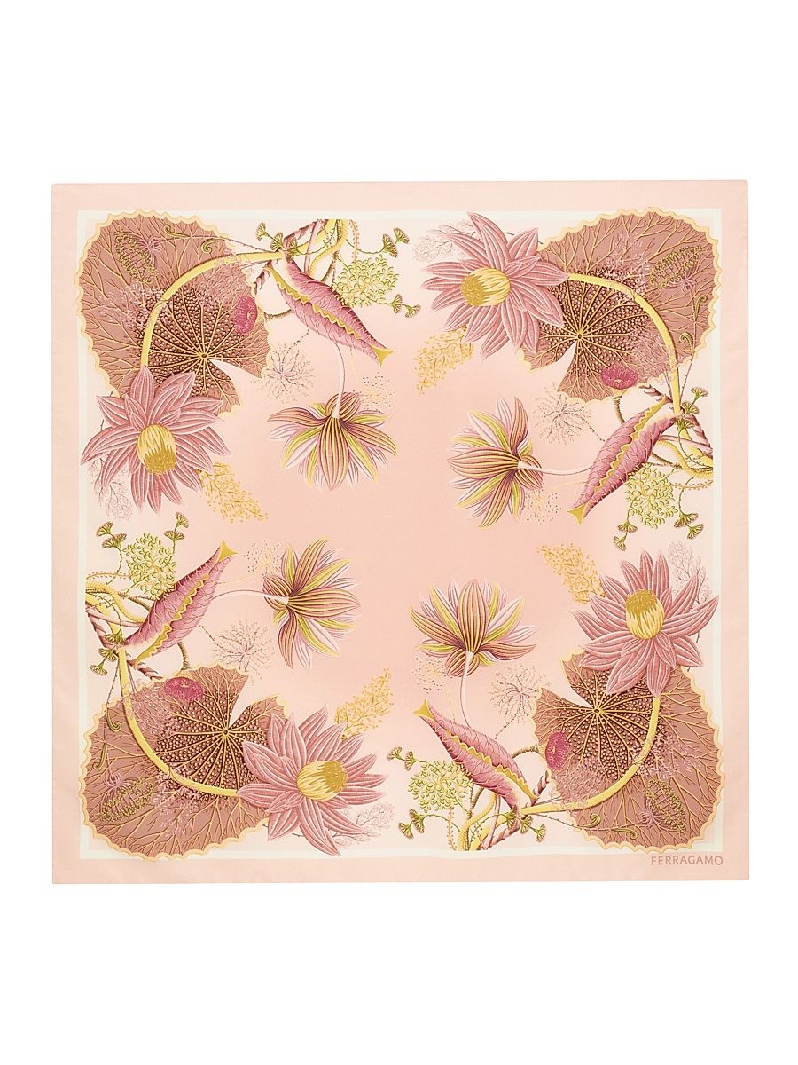 Women's Floral Silk Scarf - Ballet
