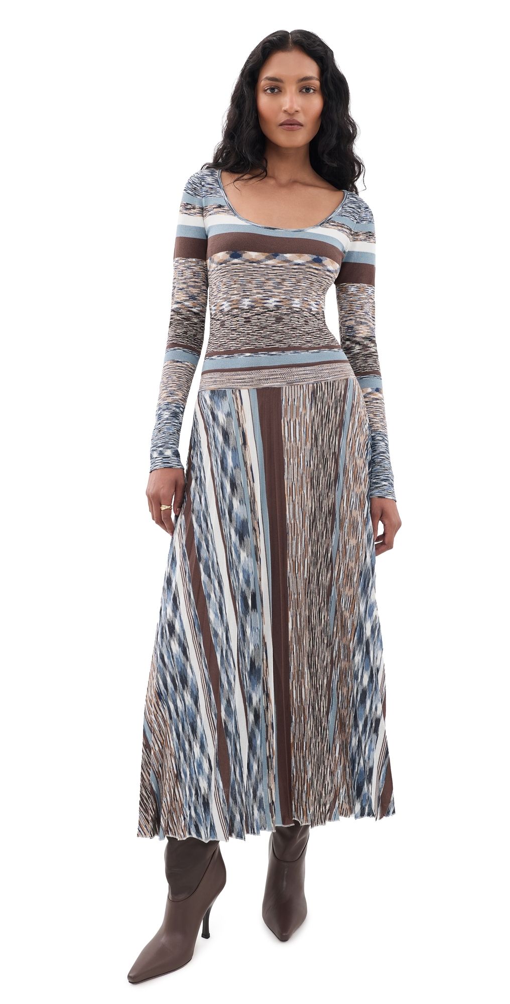 Cara Cara Marlow Dress Blue Brown Multi XXL