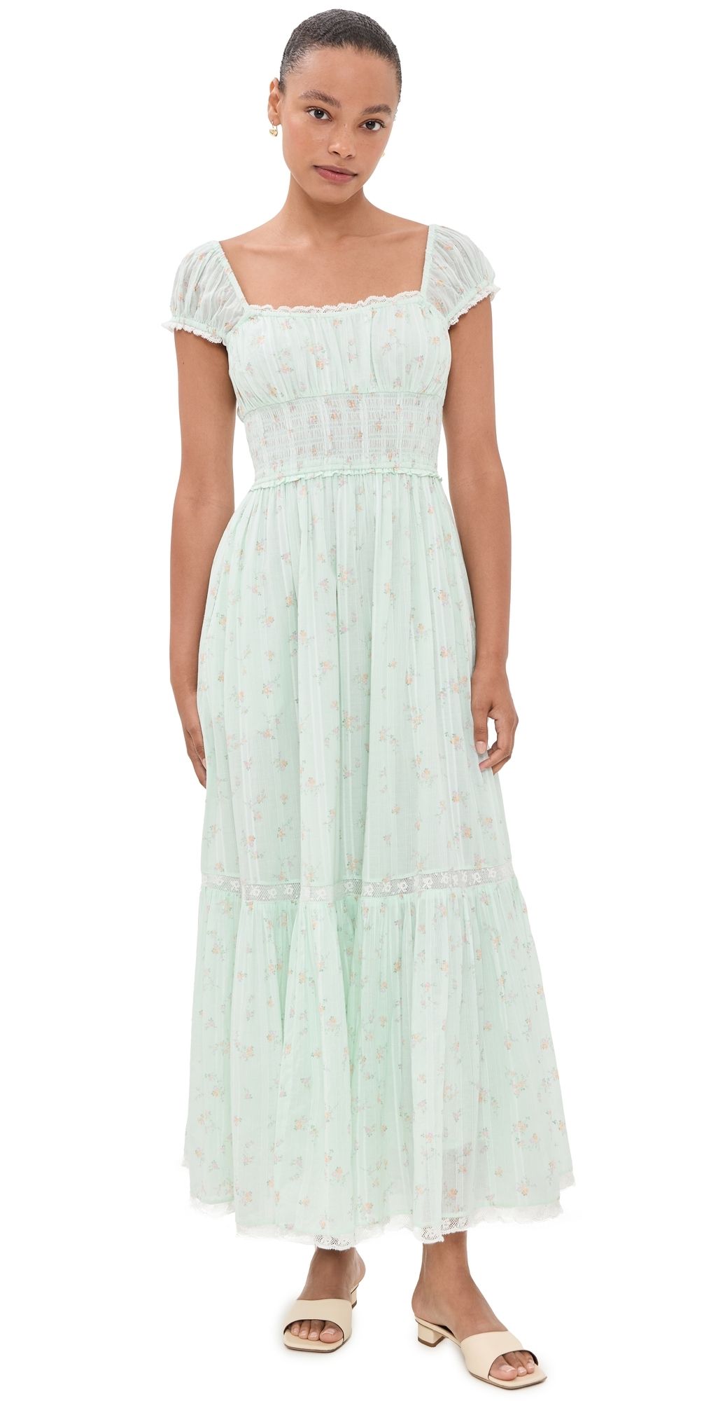 LoveShackFancy Lyssara Dress CELADON DRIFT L
