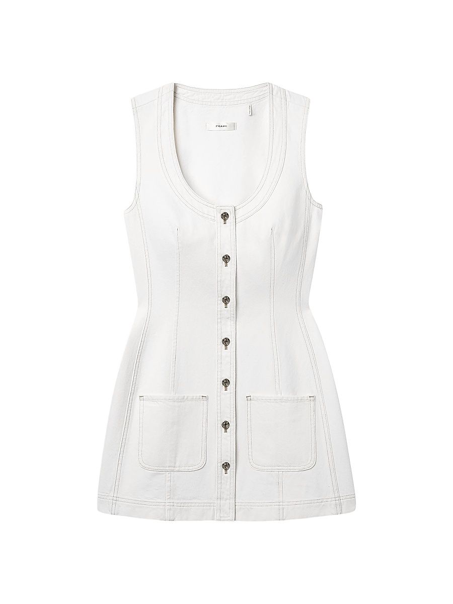Women's The Patch Pocket Denim Minidress - Natural Clean - Size 14