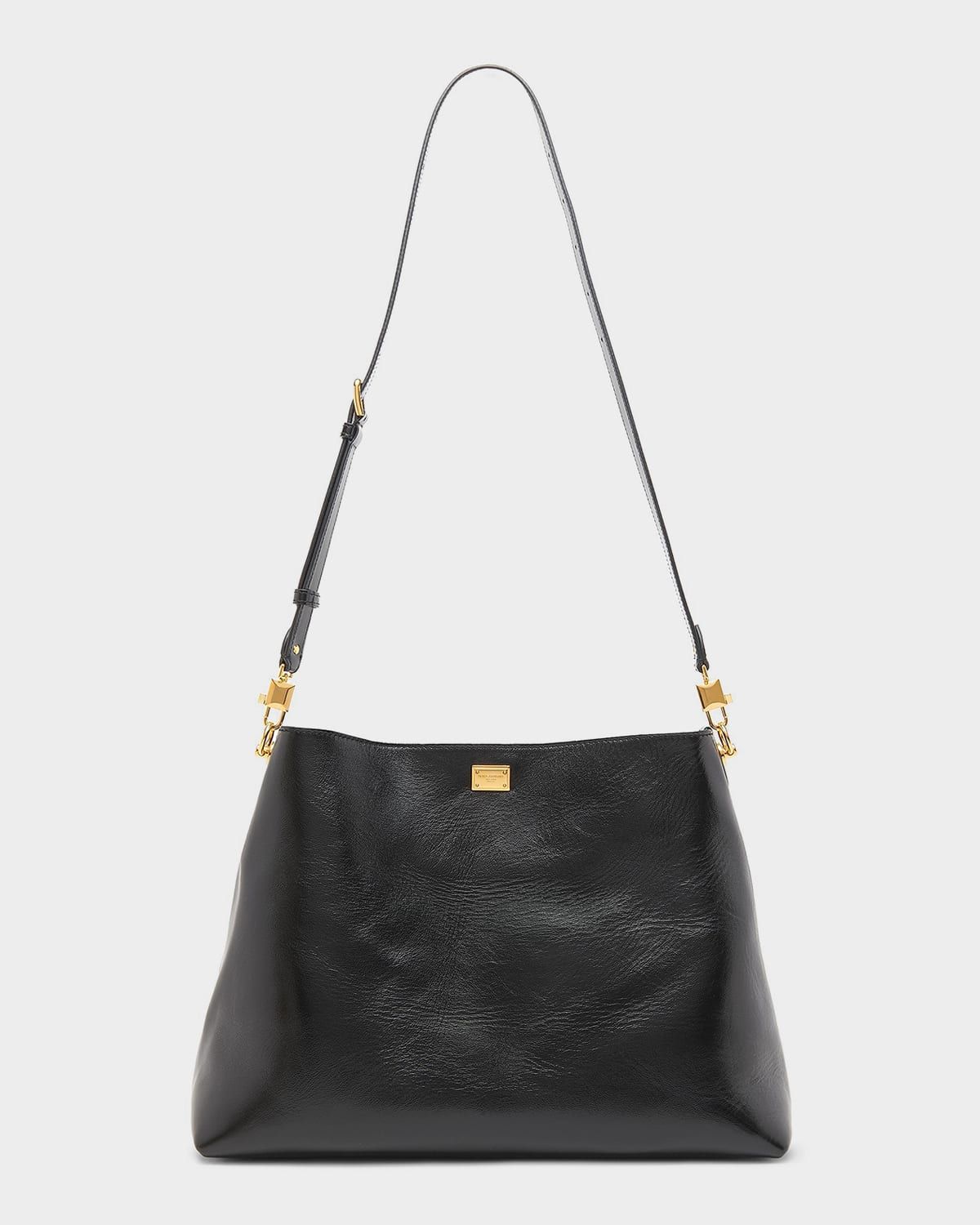 Vittoria Glossy Leather Crossbody Bag