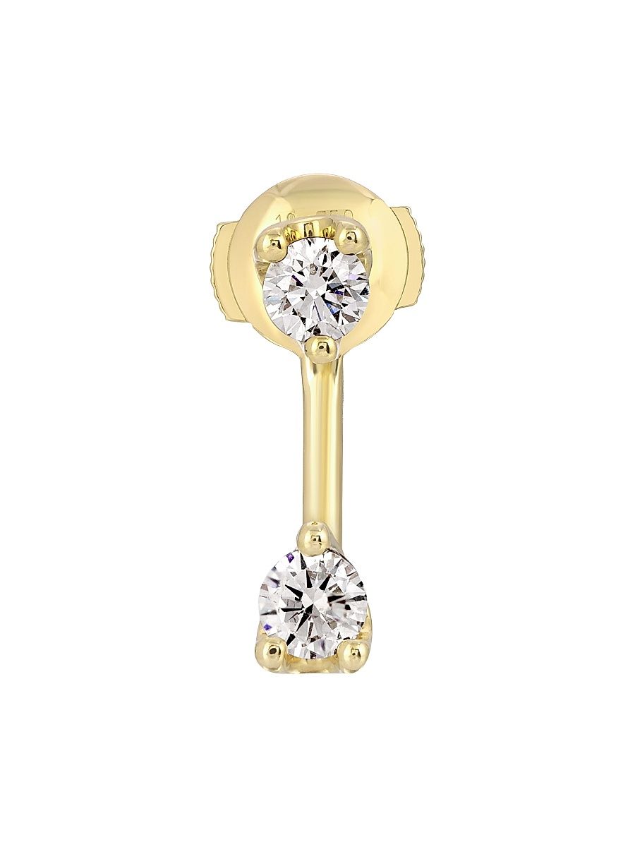 Women's Orbit 18K Yellow Gold & 0.5 TCW Diamond Single Earring - Yellow Gold