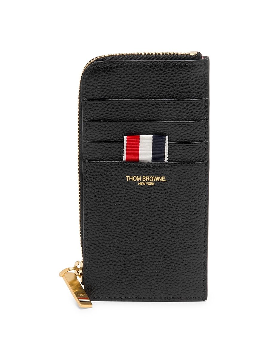 Men's Leather Card Case Wallet - Black