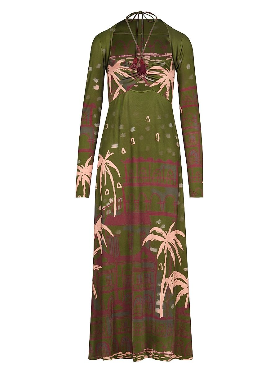 Women's Eternal Tropical Ankle Dress - Green - Size 4