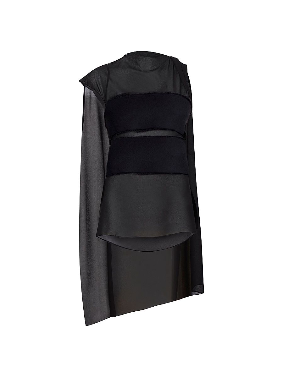 Women's Aurora Chiffon Sleeveless Top - Black - Size 10