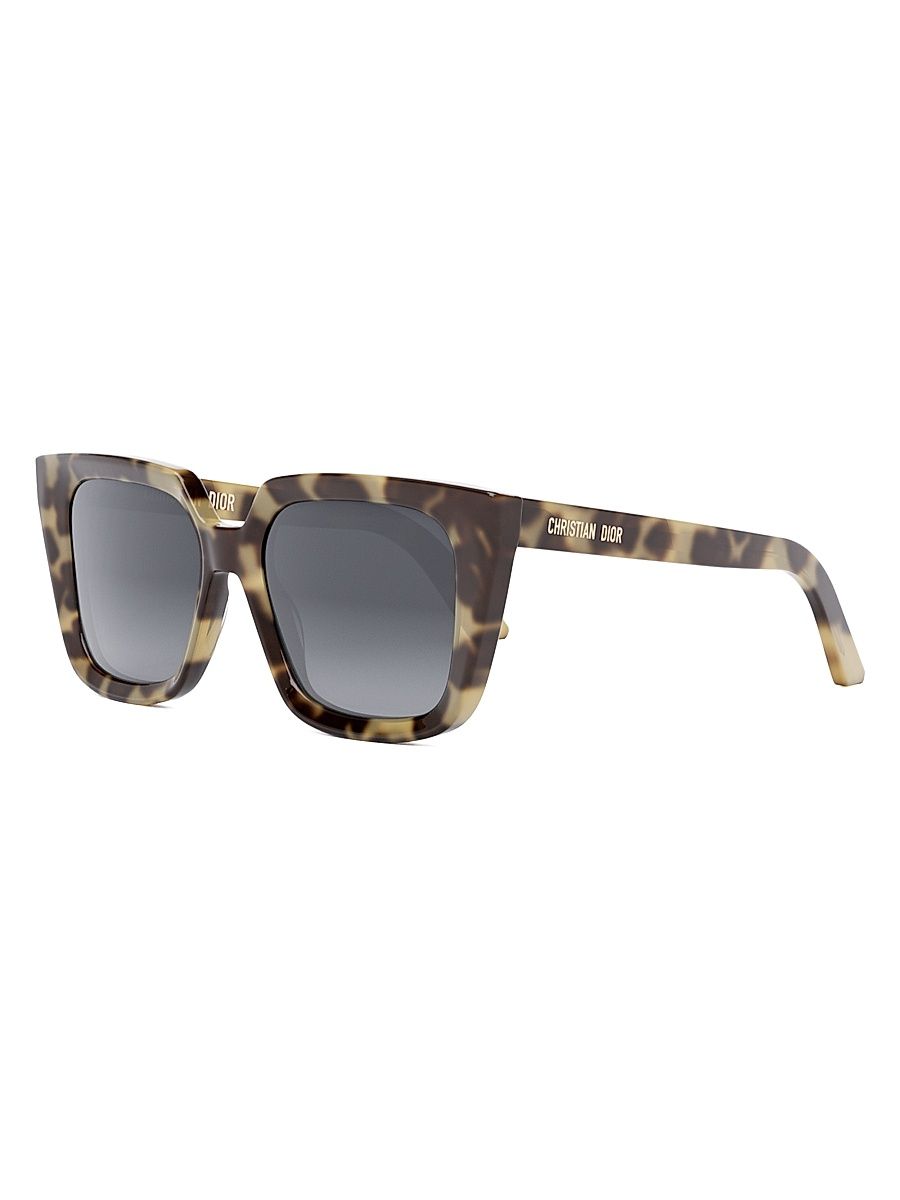 Women's DiorMidnight S1I Havana 53MM Geometric Sunglasses - Havana