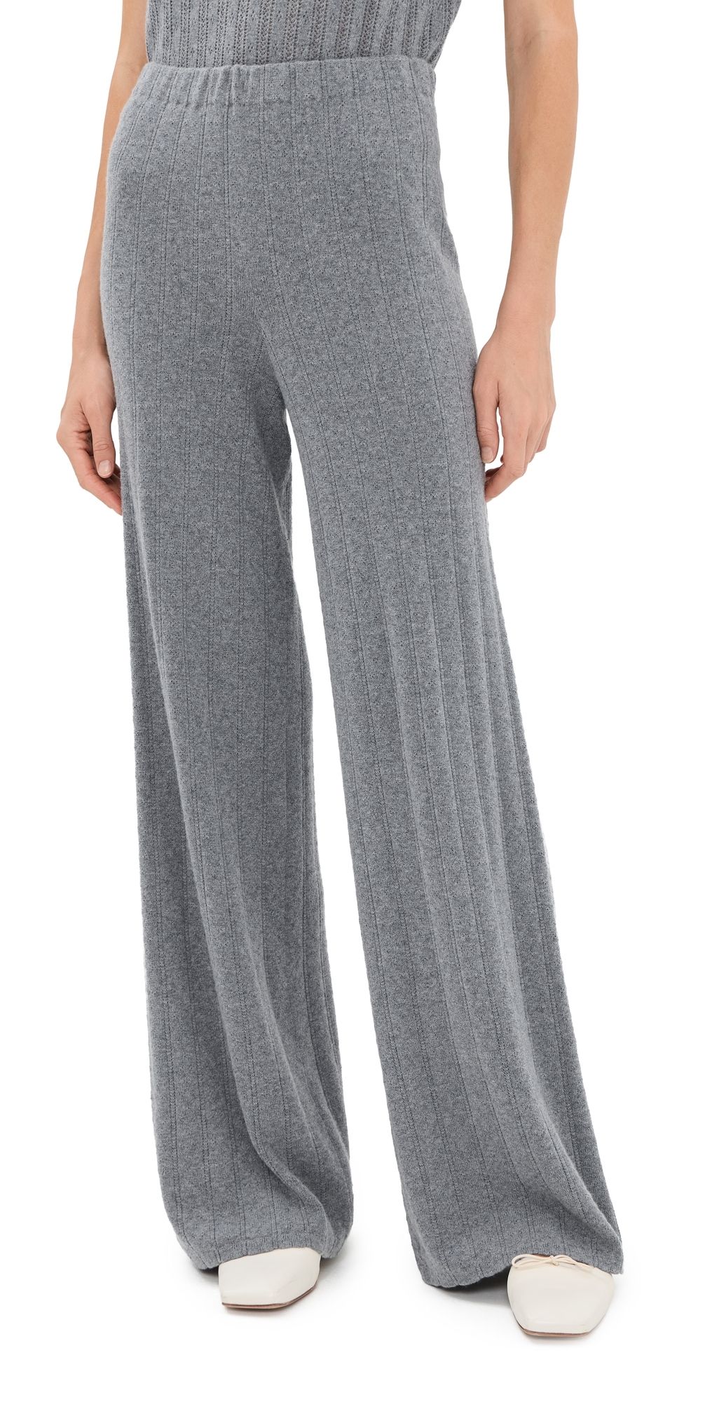 LISA YANG Shannen Cotton Cashmere Lounge Pants Deep Cloud 1