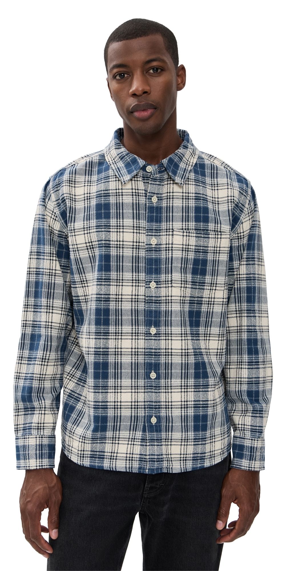 Corridor Equinox Plaid Shirt Navy S