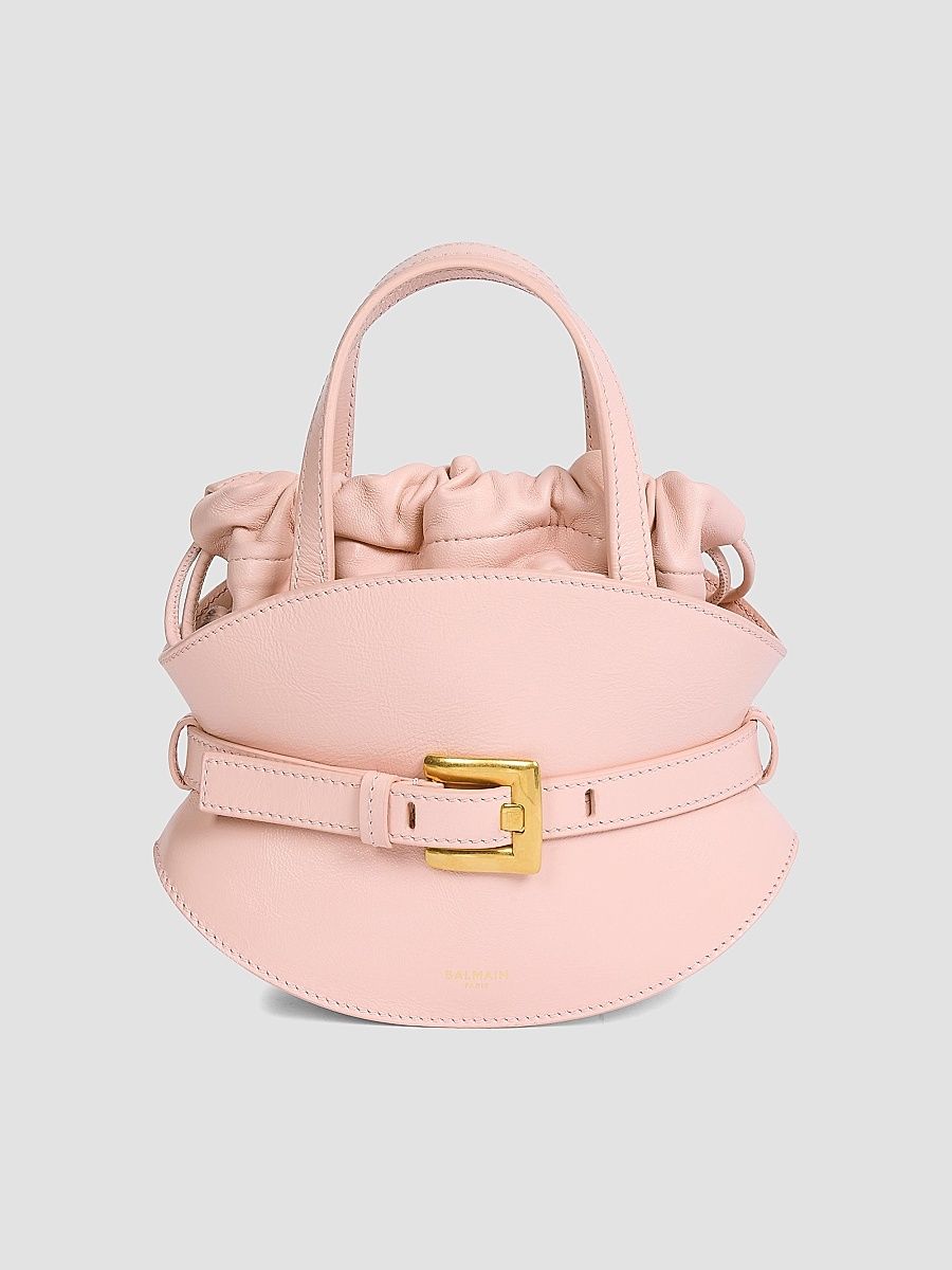 Balmain Women's Mini Shuffle Leather Top Handle Bag - Rose Pale