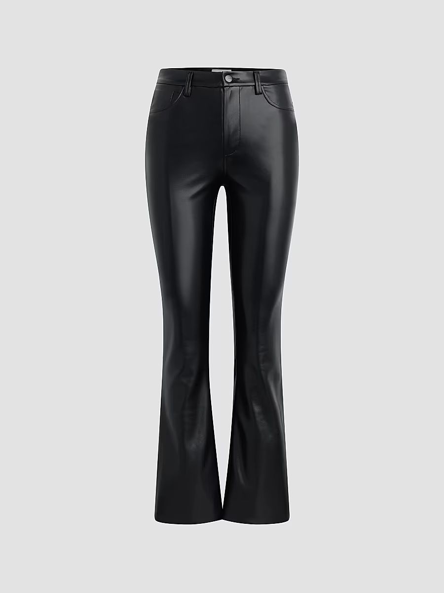 Joe's Jeans Women's Hi Honey Faux-Leather Bootcut Jeans - Black - Size 34