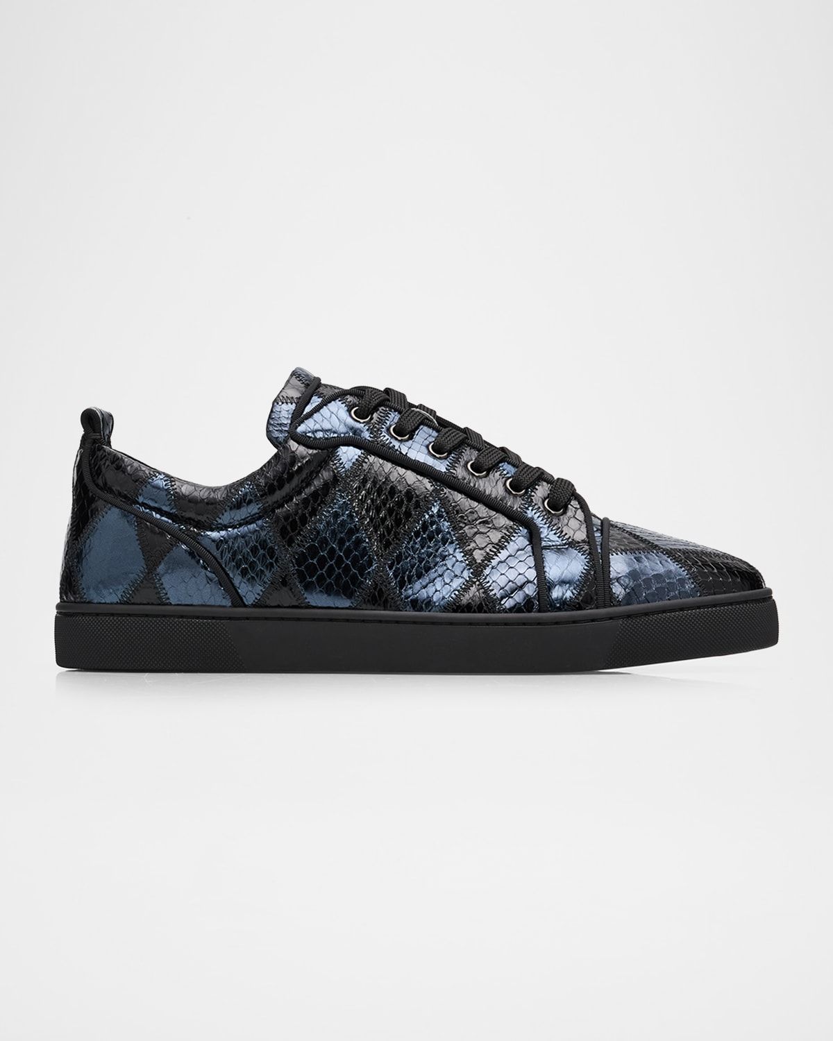 Men & apos;s Louis Junior Watersnake Leather Patchwork Sneakers