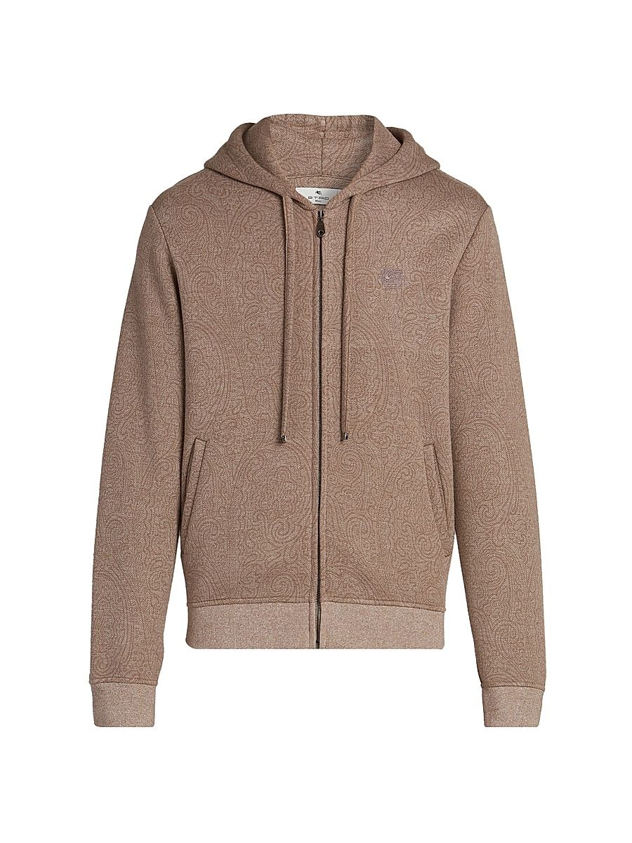 Men's Paisley Zip Hoodie - Bicolour - Size XXL