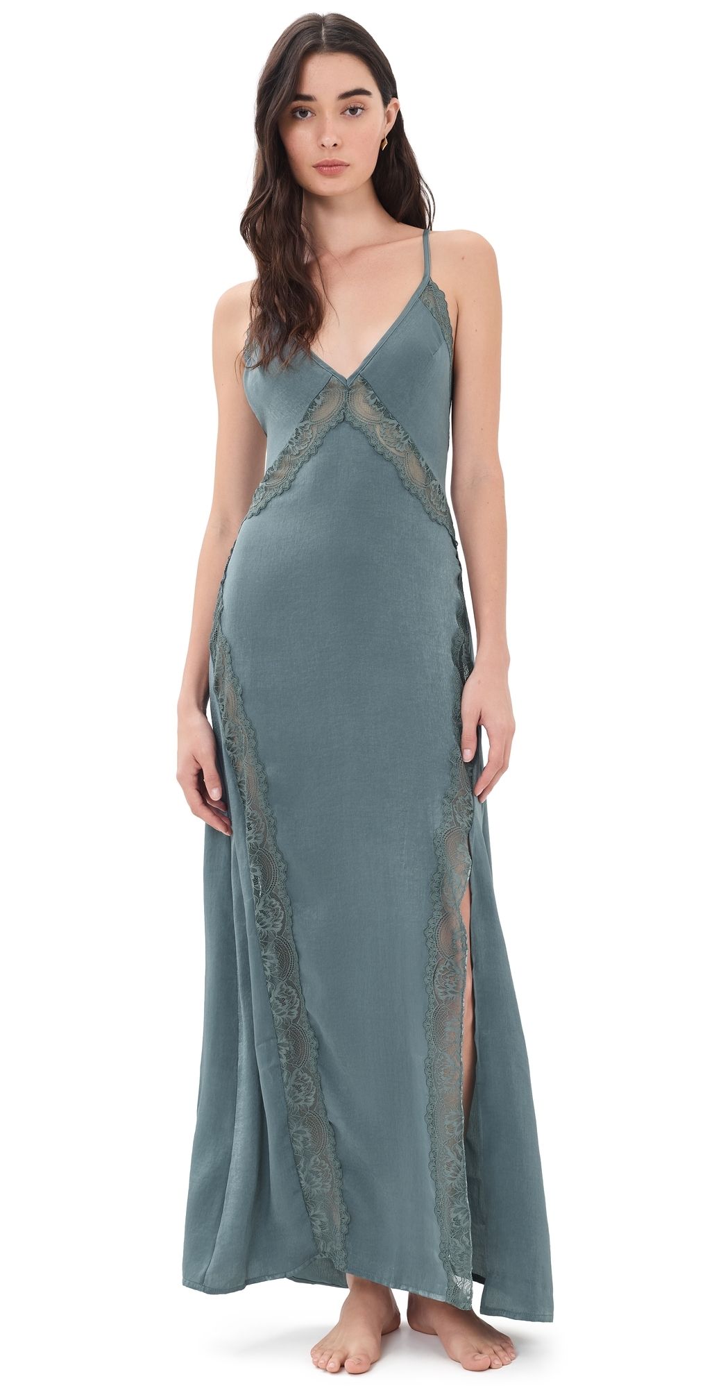 Free People Some Kind of Love Maxi Slip Storm Water S