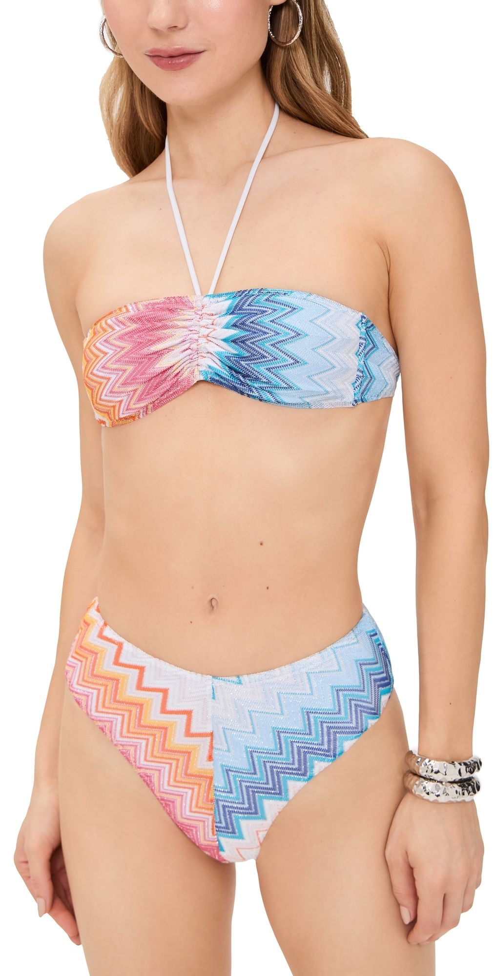 Missoni Bandeau Bikini Multicolor Shaded Fuchsia 38