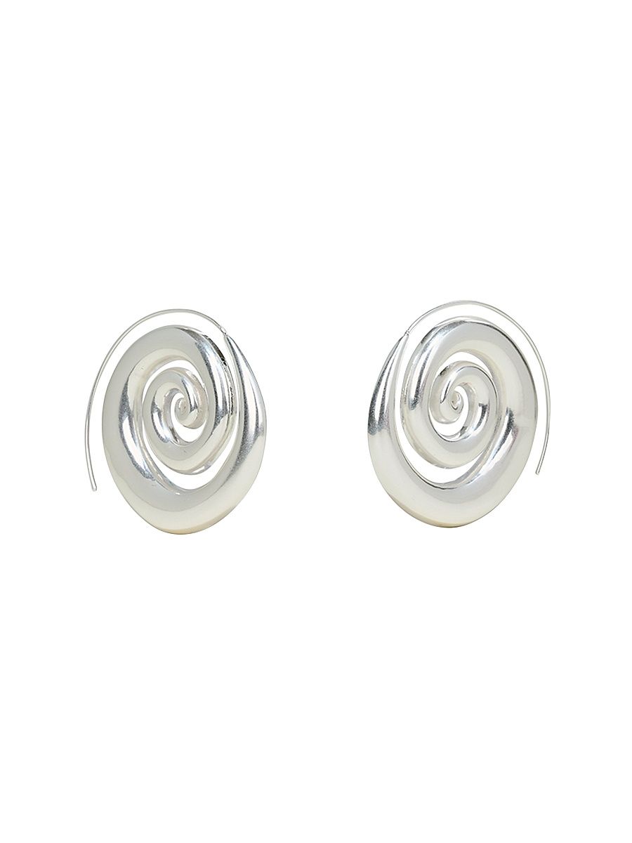 Women's Cassia Silvertone Spiral Stud Earrings - Silver
