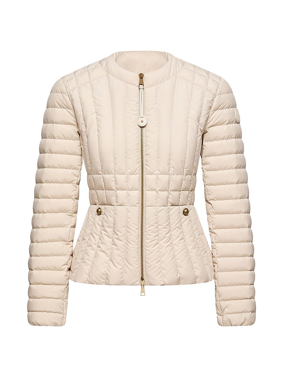 Women's Menthe Puffer Coat - Light Beige - Size XXL