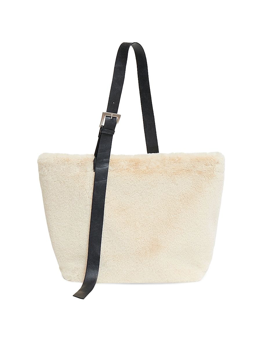 Women's Esti Faux Fur Tote - Latte