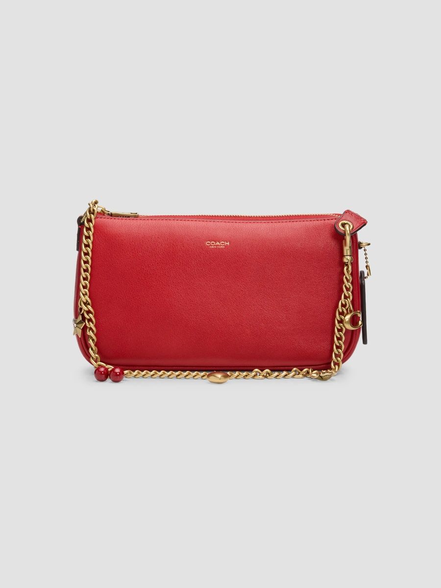 COACH Women's Plaza Charm Chain-Link Top Handle Bag - Scarlet