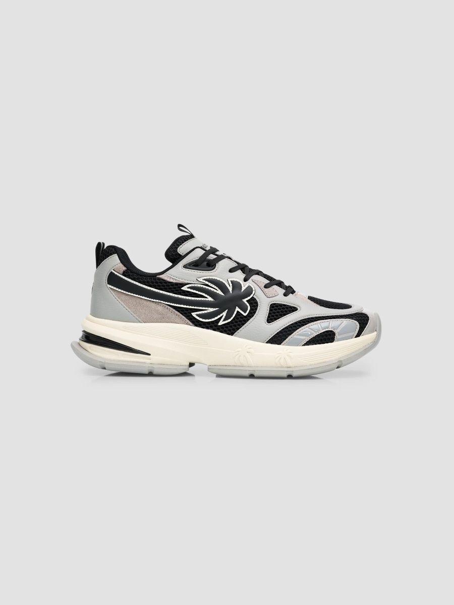 Palm Angels Men's Palm Runner Low-Top Sneakers - Black Grey - Size 13