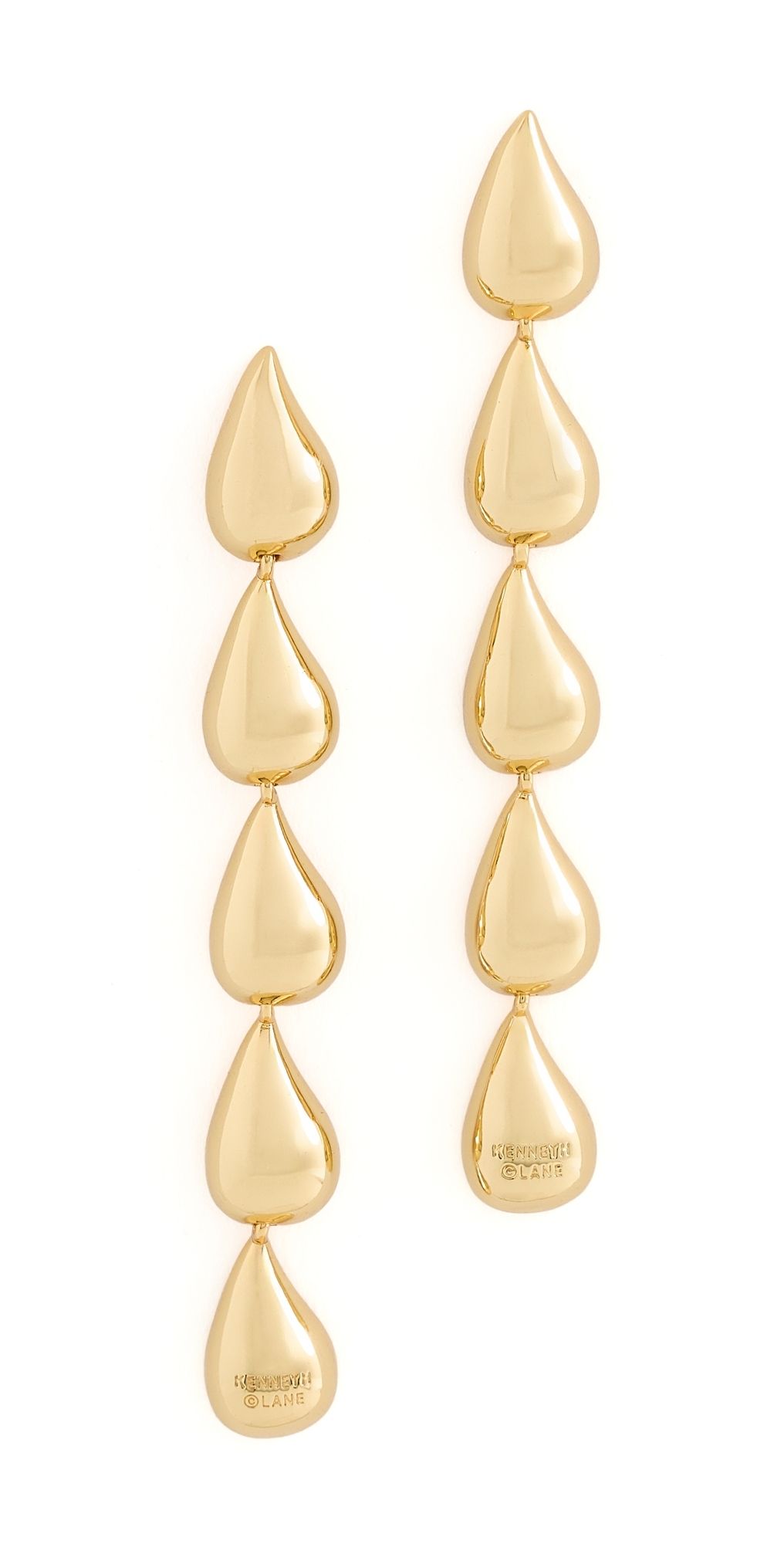 Kenneth Jay Lane Gold Teardrop Earrings Gold One Size