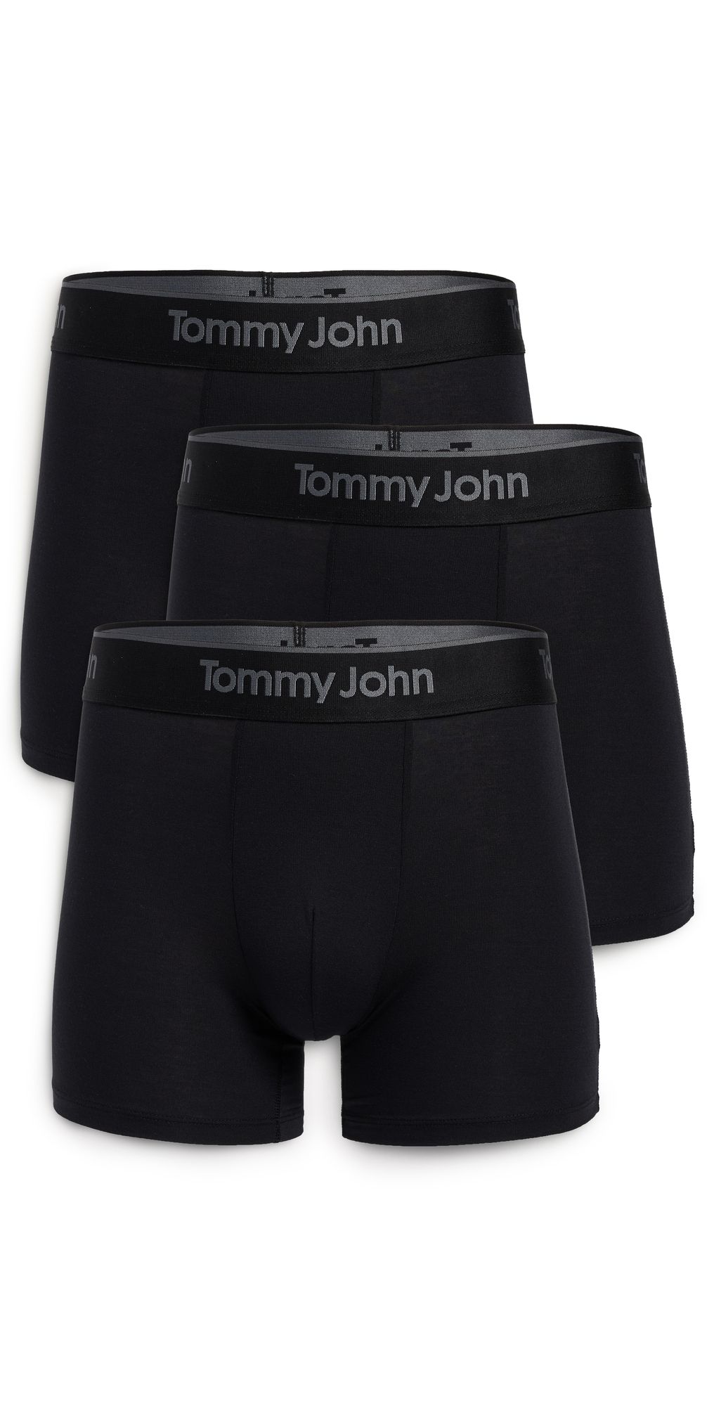 Tommy John Second Skin 4 Trunks 3 Pack Black XL