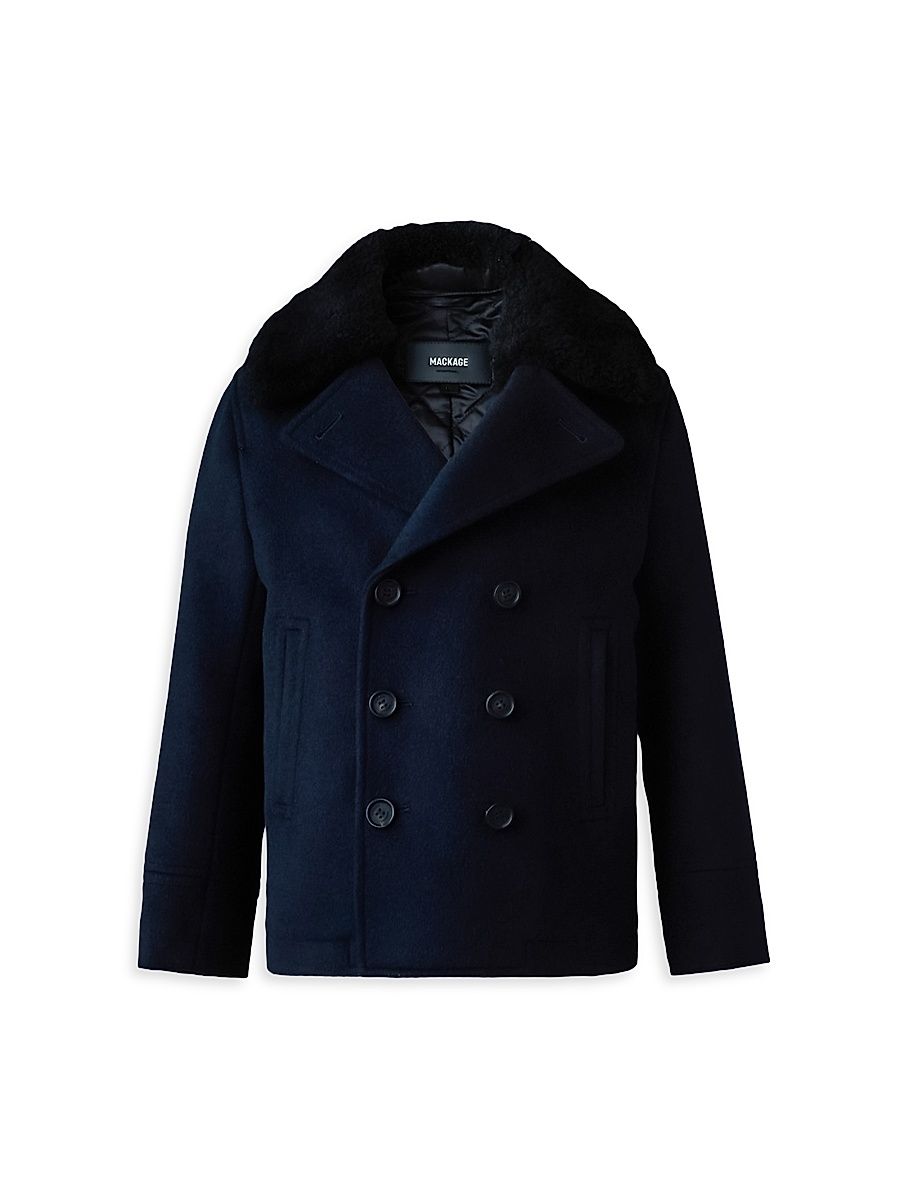 Little Kid's & Kid's Camden Wool Peacoat - Navy - Size 8