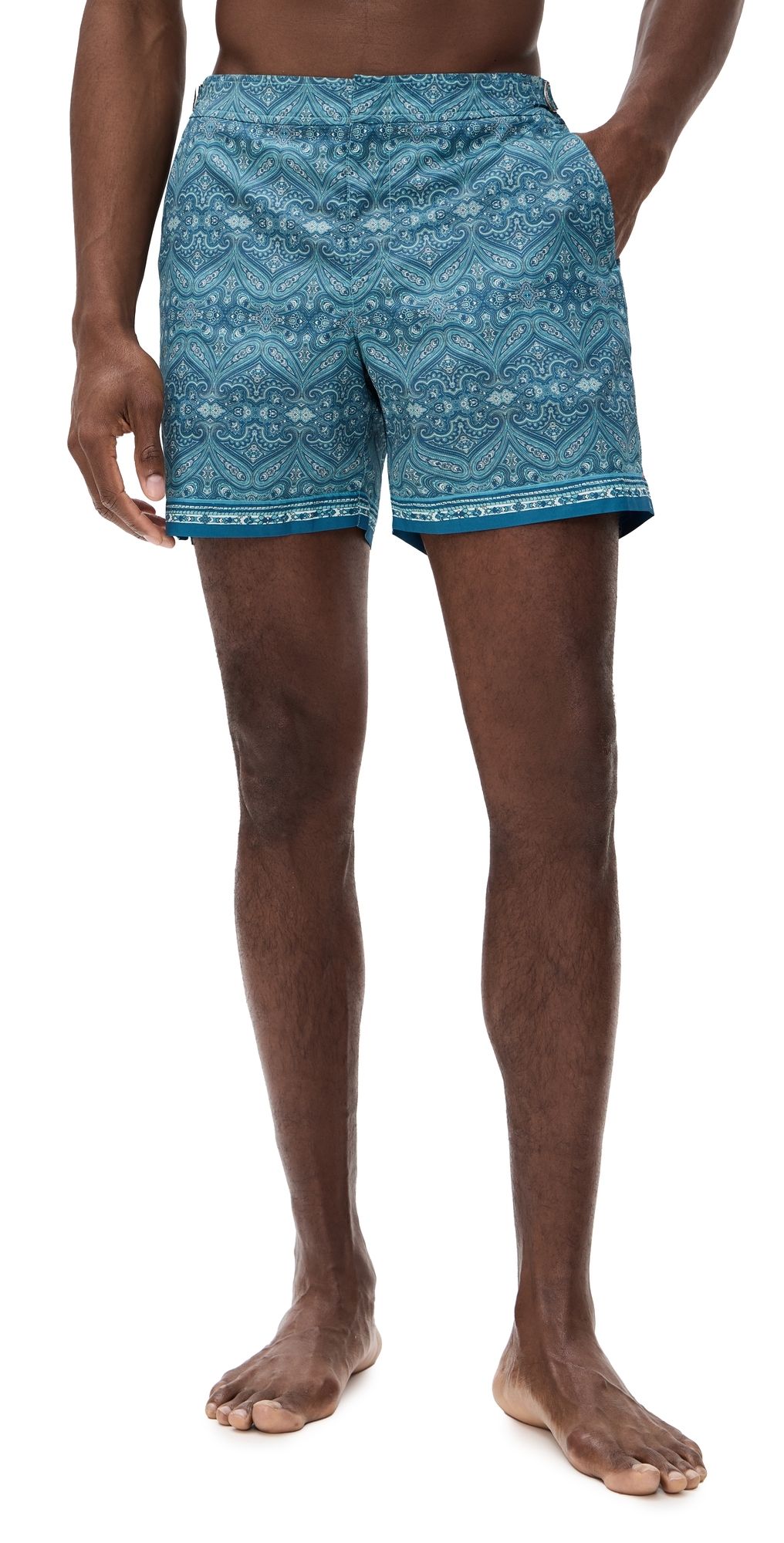 Orlebar Brown Bulldog Carnival Swim Trunks Nova Blue 30