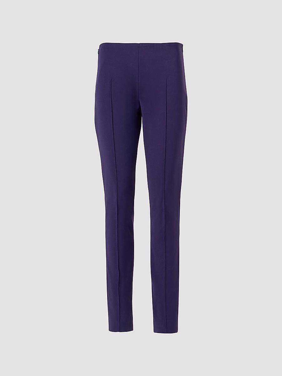 Women's 61Melissa Stretch Cotton-Blend Slim-Leg Pants - Dark Purple - Size 16