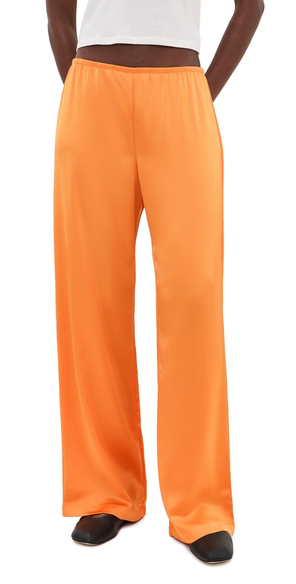 Leset Barb Wide Leg Pants Mandarine L