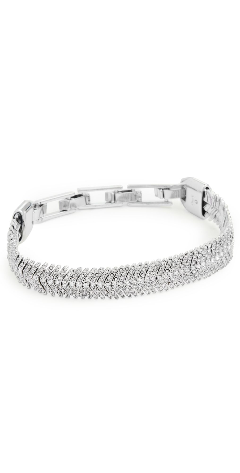 Clare V. Herringbone Bracelet Clear One Size