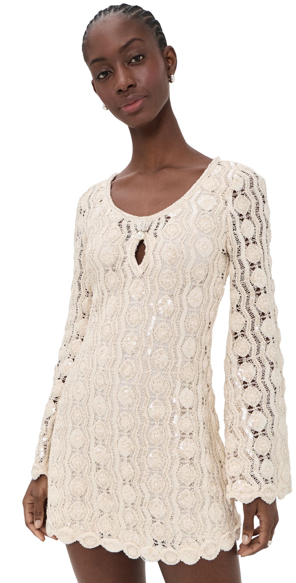 ALEXIS Micah Dress Beaded Macrame XS