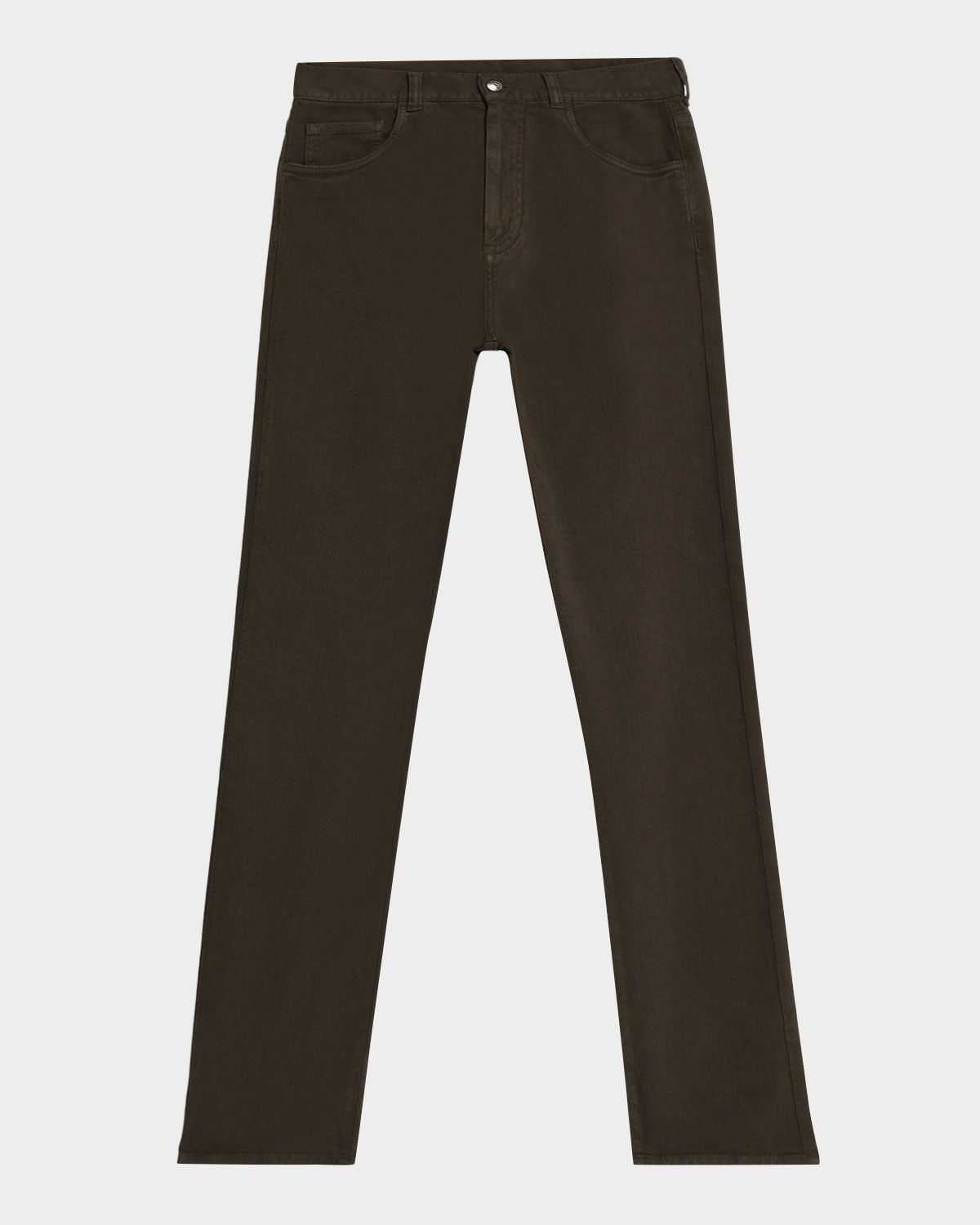 Men & apos;s Cotton-Stretch Straight Fit Five-Pocket Pants