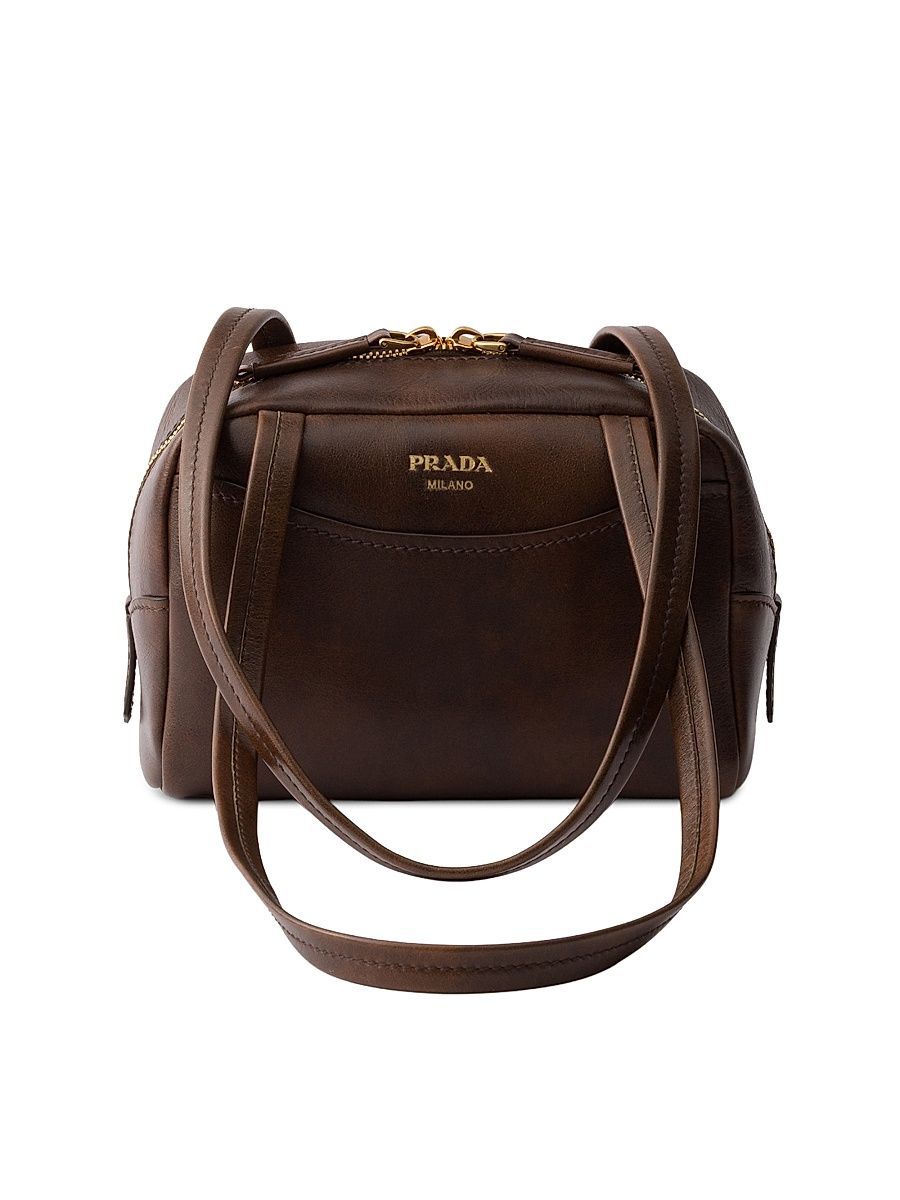 Women's Carry Antiqued Mini Leather Top Handle Bag - Dark Brown