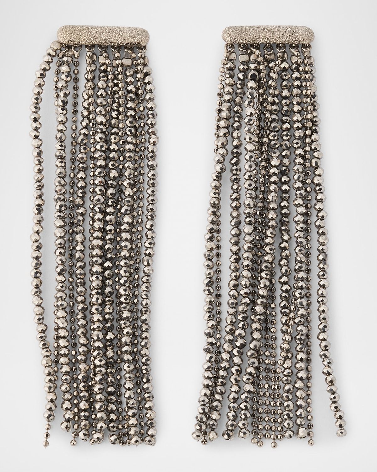 Vetro and Sterling Silver Fringe Drop Earrings